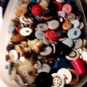 3 Pounds of Vintage buttons, All Colors, All Shapes